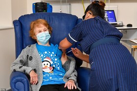 آغاز اجرای برنامه واکسیناسیون گسترده کرونا در انگلیس/ مادربزرگ ۹۰ ساله اولین داوطلب