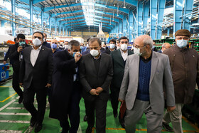 بازدید علیرضا رزم ‌حسینی، وزیر صمت از گروه صنعتی انتخاب(کارخانه اسنوا)