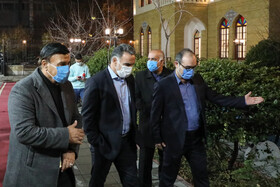 حجت نظری،محمودفکری و پرویزمظلومی در دومین مراسم جایزه ناصر حجازی