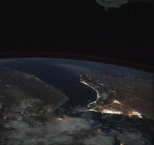 جدیدترین تصویر ایران و خلیج فارس از منظر ایستگاه فضایی بین‌المللی