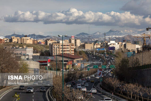 کیفیت مطلوب هوای تهران در پی وزش باد