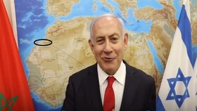 نتانیاهو نقشه خاک مراکش را بدون صحرای غربی نشان داد