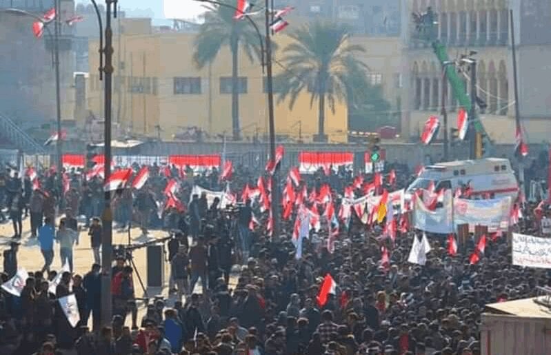 تجمع هزاران عراقی در مرکز بغداد در سالروز شهادت سرداران مقاومت