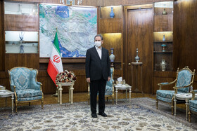 اسحاق جهانگیری، معاون اول رئیس جمهور در دیدار با وزیر تجارت عراق