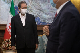 اسحاق جهانگیری، معاون اول رئیس جمهور در دیدار با وزیر تجارت عراق