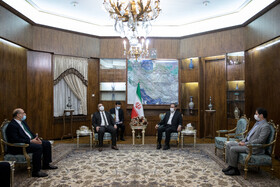 اسحاق جهانگیری، معاون اول رئیس جمهور در دیدار با علاء احمد الجبوری، وزیر تجارت عراق