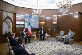 اسحاق جهانگیری، معاون اول رئیس جمهور در دیدار با علاء احمد الجبوری، وزیر تجارت عراق