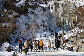 در پی سرمای شدید روزهای اخیر همدان و برودت هوا، «آبشار گنج نامه» همدان قندیل بست و جلوه زیبایی برای گردشگران ایجاد کرد.