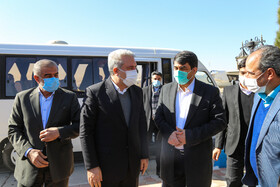 استقبال از علی‌اصغر مونسان، وزیر میراث فرهنگی، گردشگری و صنایع دستی در سفر به یزد