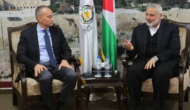 دیدار هنیه و ملادینف درباره انتخابات فلسطین