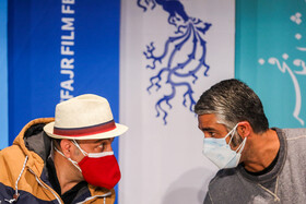 رضا عطاران و پژمان جمشیدی در نشست خبری فیلم شیشلیک در دومین روز سی و نهمین جشنواره بینالمللی فیلم فجر