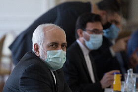 محمد جواد ظریف، وزیر امور خارجه در دیدار با فواد حسین، وزیر امور خارجه عراق