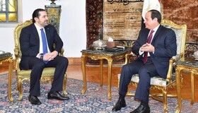 سیسی در دیدار با حریری خواستار حل اختلافات برای تشکیل دولت لبنان شد