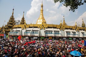 سومین روز اعتراضات خیابانی علیه کودتا در میانمار