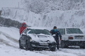 همدان برفی - خیابان شهید فهمیده