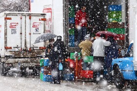 همدان برفی - خیابان باباطاهر