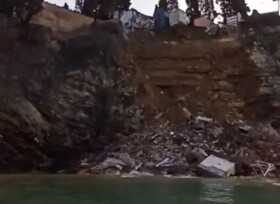 رانش زمین در ایتالیا صدها تابوت را به دریا ریخت