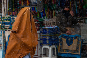 بارش نخستین برف زمستانی در قم