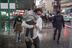 بارش باران در تهران
