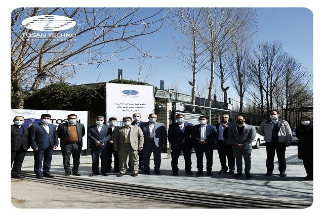 بازدید عضو هیئت‌مدیره و مدیران ارشد بانک ملی ایران و گروه سداد از سایت تولید شرکت توسن‌تکنو