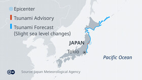 ژاپن تحت تاثیر امواج خفیف سونامی پس از زلزله ۷.۲ ریشتری