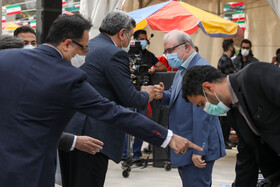 حضور سعید نمکی، وزیر بهداشت، درمان و آموزش پزشکی در جشن ملی پرچم