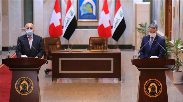 عراق،سوييس،وزير،خارجه،بغداد،اعلام،استراتژي،تقويت،حمايت،اقتصا ...