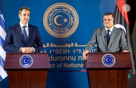 تاکید نخست وزیران یونان و ایتالیا بر حمایت از لیبی در دیدار با الدبیبه