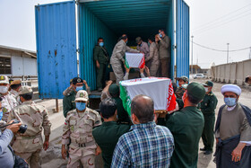 مراسم تبادل و استقبال از ۶۳ شهید تازه تفحص شده جنگ تحمیلی در مرز شلمچه