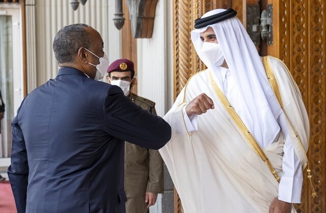 توافق البرهان و امیر قطر پیرامون احیای توافقنامه‌های دوجانبه