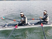 روئینگ انتخابی المپیک/ قایق دو نفره زنان ایران سوم شد