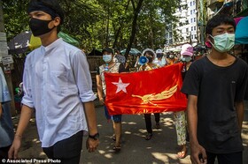 خونتای میانمار بار دیگر به معترضان حمله کرد
