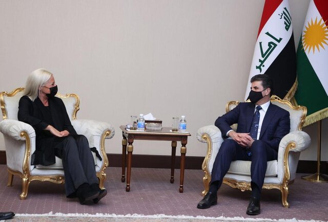 دیدار نیچروان بارزانی با رئیس پارلمان عراق و فرستاده سازمان ملل