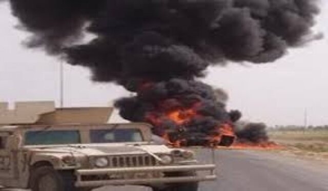 کاروان آمریکایی در جنوب عراق هدف انفجار ۲ بمب قرار گرفت