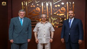 دیدار خلیفه حفتر با میانجی سازمان ملل در لیبی