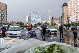 بارش باران بهاری در تهران