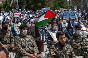 تجمع طلاب و اساتید حوزه علمیه قم در حمایت از مقاومت فلسطین و حادثه ترور کابل