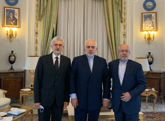دیدار ظریف با نخست وزیر اسبق و رئیس اتاق بازرگانی ایتالیا و ایران