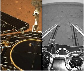 نخستین تصاویر مریخ‌نورد چینی از سطح مریخ منتشر شد