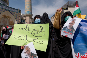 تجمع مردمی در میدان فلسطین به مناسبت شکست رژیم صهیونیستی در برابر مردم فلسطین