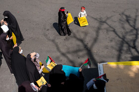 تجمع مردمی در میدان فلسطین به مناسبت شکست رژیم صهیونیستی در برابر مردم فلسطین