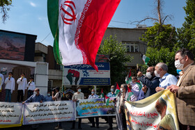 تجمع مردمی در میدان فلسطین به مناسبت شکست رژیم صهیونیستی در برابر مردم فلسطین