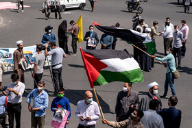 تجمع مردمی در میدان فلسطین به مناسبت شکست رژیم صهیونیستی در برابر مردم فلسطین