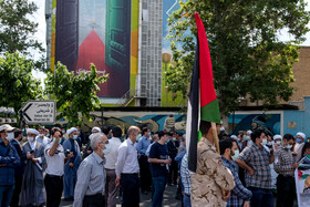 تجمع مردمی در میدان فلسطین به مناسبت شکست رژیم صهیونیستی در برابر مردم فلسطین