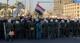 یک کشته و چند زخمی در پی درگیری نیروهای امنیتی و تظاهرکنندگان عراقی در بغداد
