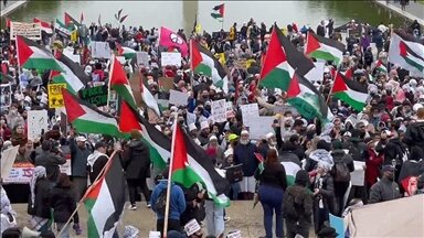 تظاهرات گسترده در واشنگتن علیه جنایت‌های رژیم صهیونیستی