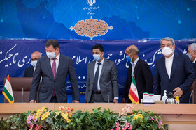 دیدار وزرای کشور تاجیکستان و ایراندیدار رمضان رحیم‌زاده وزیرکشور تاجیکستان با عبدالرضا رحمانی‌فضلی