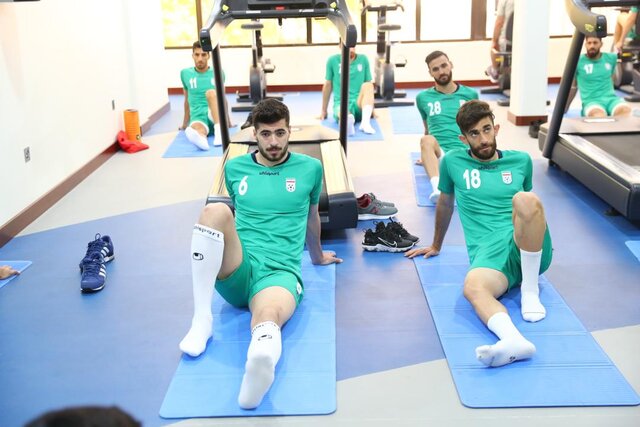 تمرین صبحگاهی تیم ملی ایران در سالن ورزش هتل رادیسون بلو 2