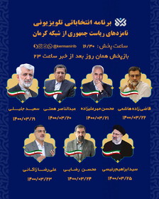 پخش برنامه انتخاباتی نامزدهای ریاست جمهوری از صدا و سیمای کرمان