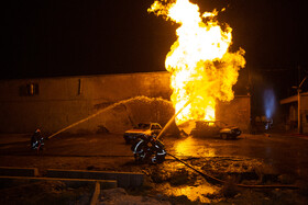 انفجار و آتش سوزی کارگاه شارژ سلیندرهای گاز مایع - قم